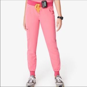 Women Neon Pink FIGS Zamora Jogger Scrub Pant